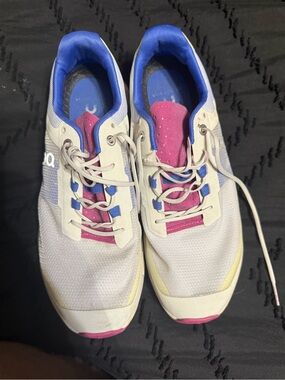 On Running Athletic Sneakers with Pink & Blue Accents